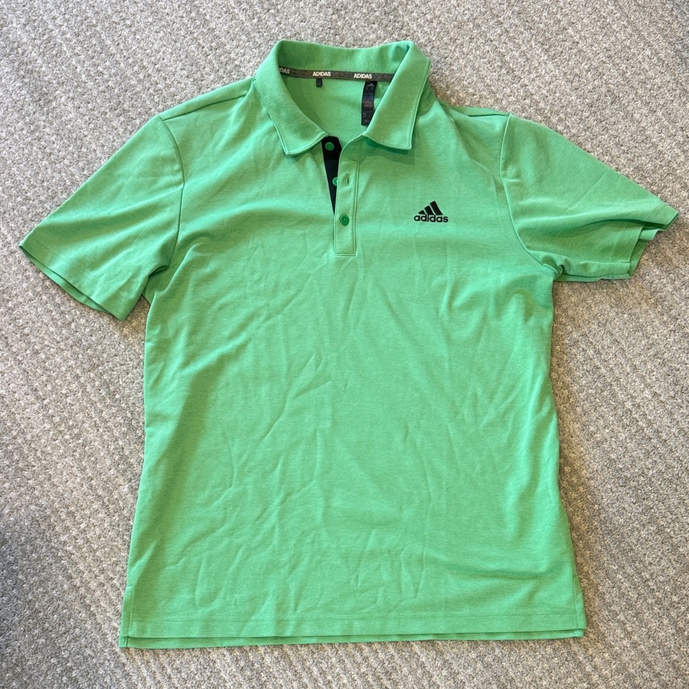 Adidas Men's Vibrant Green Polo
